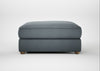 Tailor Square Footstool Capelo Linen-Cotton Mineral / Natural