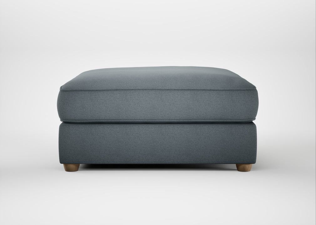 Tailor Square Footstool Capelo Linen-Cotton Mineral / Natural