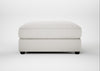 Tailor Square Footstool Capelo Linen-Cotton Sea Salt / Black