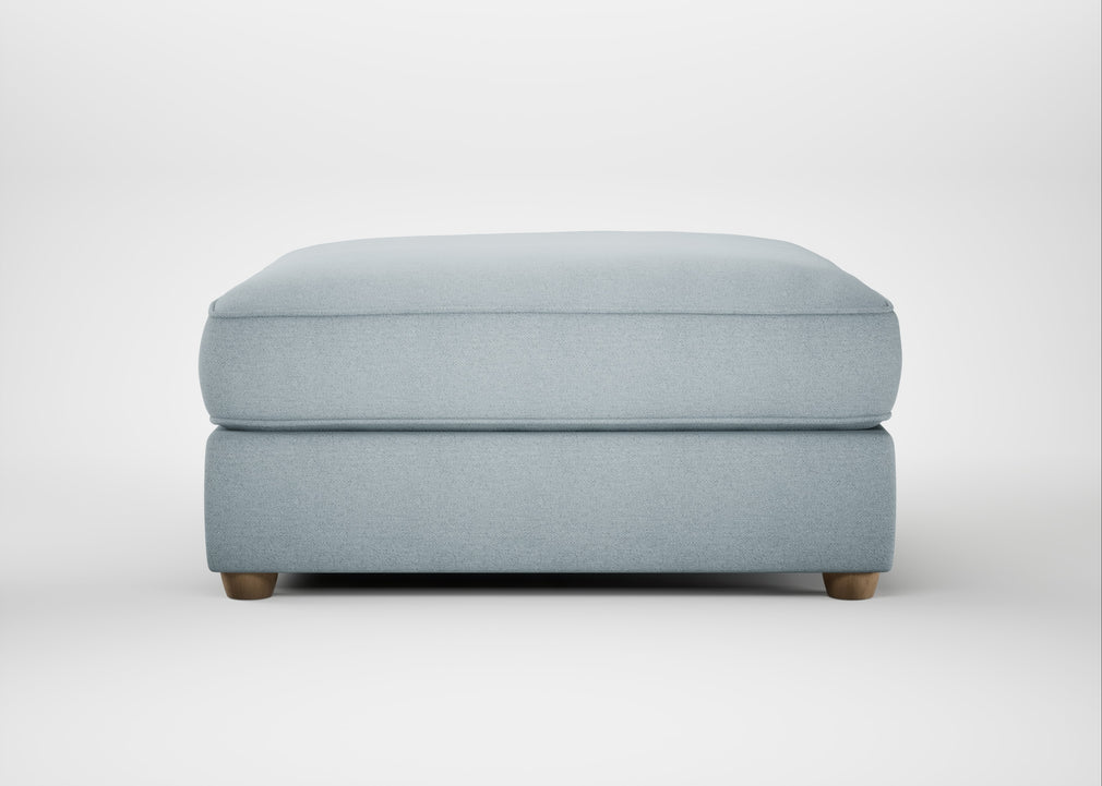 Tailor Square Footstool Capelo Linen-Cotton Sea Shanty / Natural