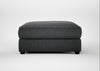 Tailor Square Footstool Melton Wool Granite / Black