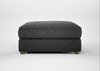 Tailor Square Footstool Melton Wool Granite / Natural