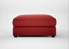 Tailor Square Footstool Melton Wool Red Oxide / Black