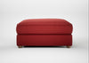 Tailor Square Footstool Melton Wool Red Oxide / Natural