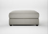 Tailor Square Footstool Melton Wool Limestone / Black