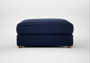 Tailor Square Footstool Melton Wool New Navy / Natural