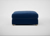 Tailor Square Footstool Cotton Velvet Midnight / Natural