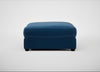 Tailor Square Footstool Cotton Velvet Petrol / Black