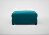 Tailor Square Footstool Cotton Velvet Teal / Black