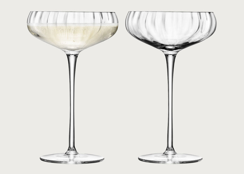Aurelia Champagne Saucer 300ml Clear Optic Set of 2