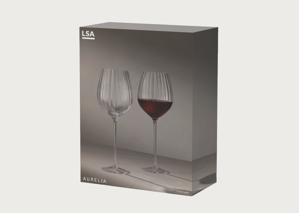 Aurelia Red Wine Glass 660ml Clear Optic Set of 2