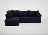 Tailor Left Hand Facing Corner Sofa Boucle Indigo / Natural