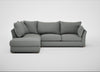 Tailor Left Hand Facing Corner Sofa Boucle Steel / Natural