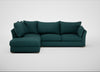 Tailor Left Hand Facing Corner Sofa Brushed Cotton Pine / Natural