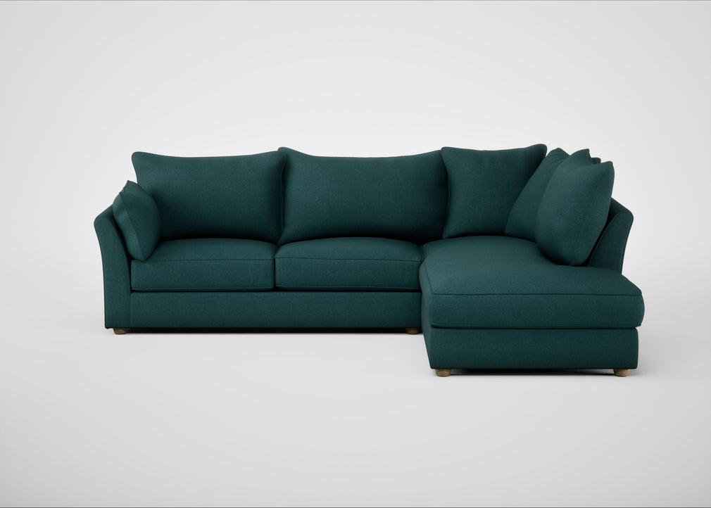Tailor Right Hand Facing Corner Sofa Brushed Cotton Pine / Natural