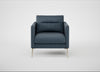 Altamura Armchair Old England Leather Blue / Stainless Steel