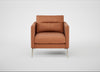 Altamura Armchair Old England Leather Cognac / Stainless Steel