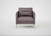 Altamura Armchair Old England Leather Grey / Stainless Steel