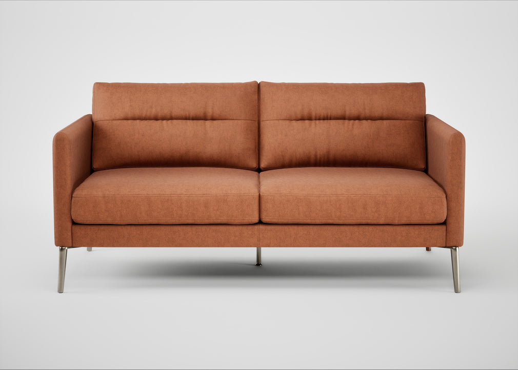 Altamura 2 Seater Sofa Old England Leather Cognac / Stainless Steel