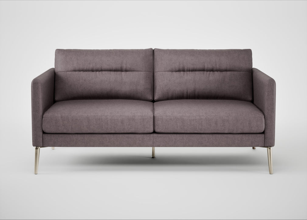 Altamura 2 Seater Sofa Old England Leather Grey / Stainless Steel