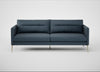 Altamura 3 Seater Sofa Old England Leather Blue / Stainless Steel
