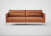 Altamura 3 Seater Sofa Old England Leather Cognac / Stainless Steel