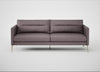 Altamura 3 Seater Sofa Old England Leather Grey / Stainless Steel