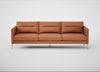 Altamura 4 Seater Sofa Old England Leather Cognac / Stainless Steel