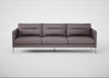 Altamura 4 Seater Sofa Old England Leather Grey / Stainless Steel