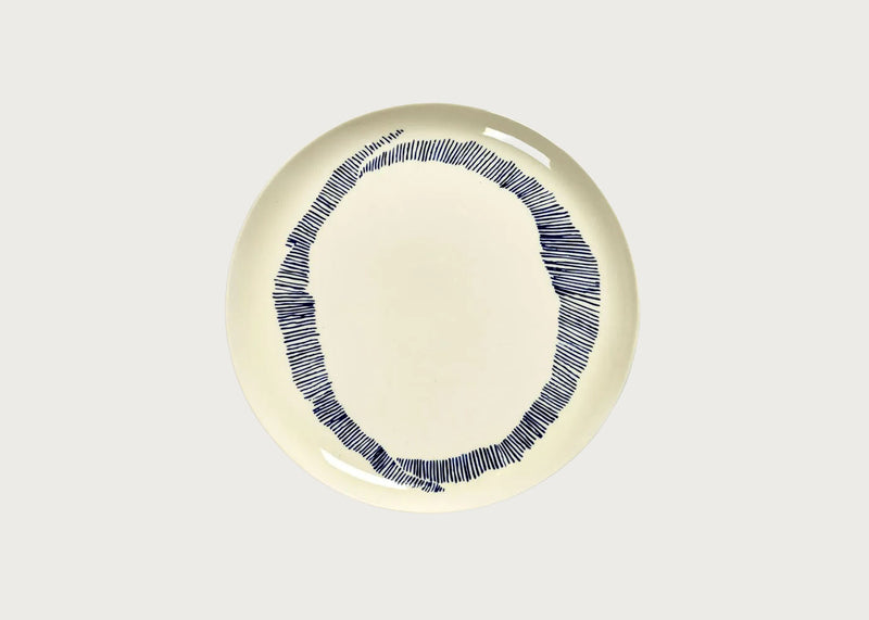 Ottolenghi Feast Swirl Plate White and Blue Large Set of 2