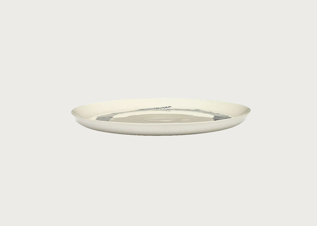 Ottolenghi Feast Swirl Plate White and Blue Large Set of 2