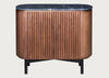 Remi Small Sideboard Walnut and Black Marble