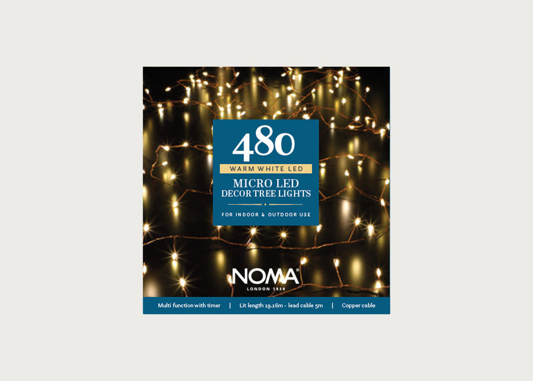 Warm White 480 LED Indoor or Outdoor Micro String Lights Copper Cable