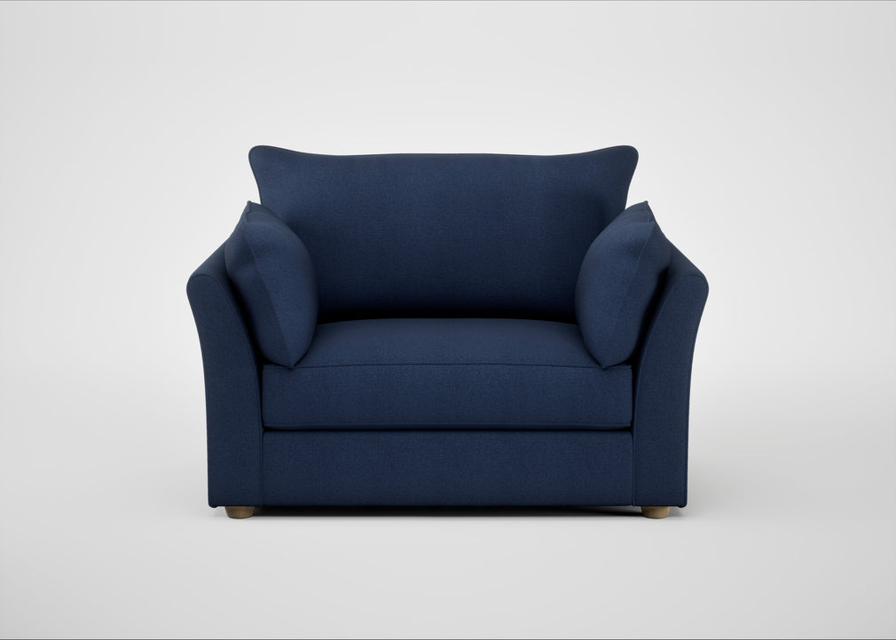 Tailor Loveseat Capelo Linen-Cotton Inkspot