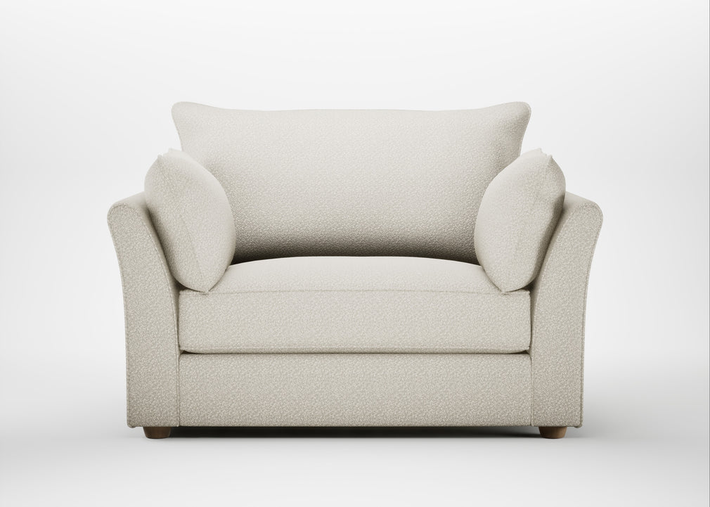 Tailor Loveseat Chunky Boucle Ecru