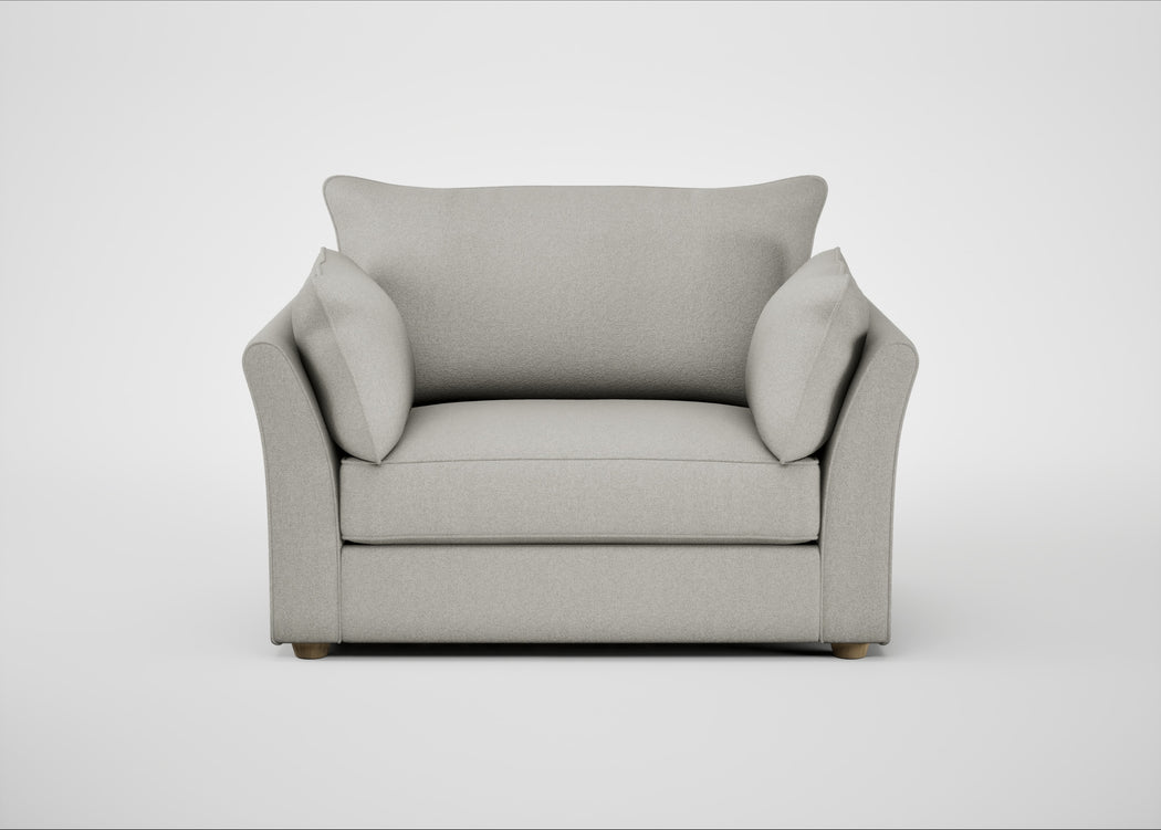 Tailor Loveseat Melton Wool Limestone