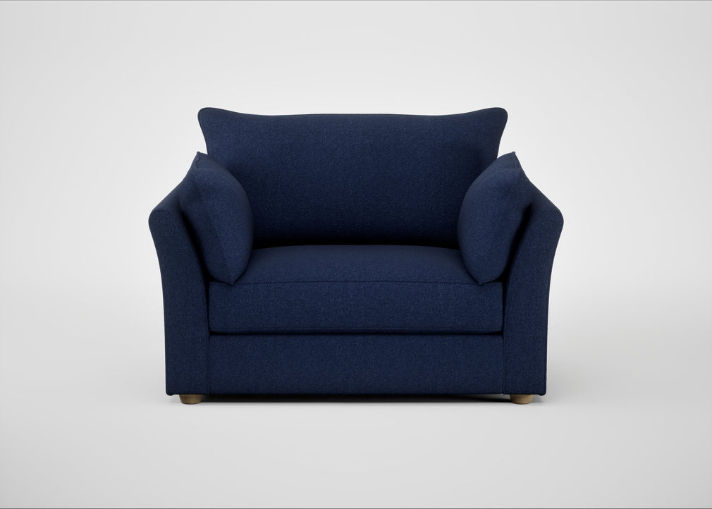 Tailor Loveseat Melton Wool New Navy