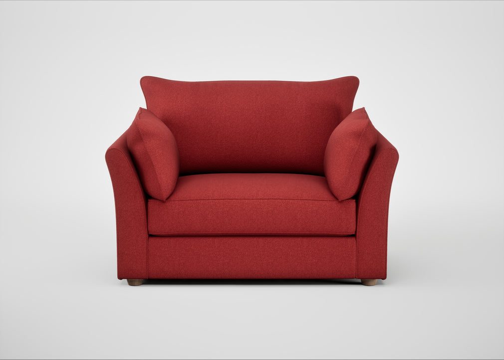 Tailor Loveseat Melton Wool Red Oxide