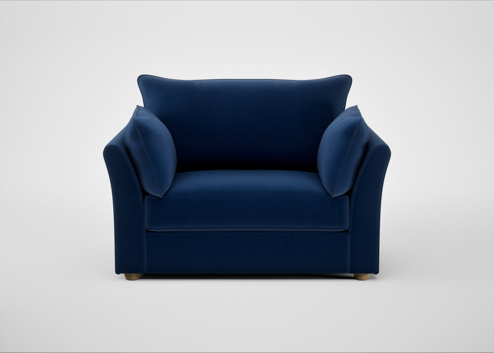 Tailor Loveseat Smart Luxe Velvet Midnight
