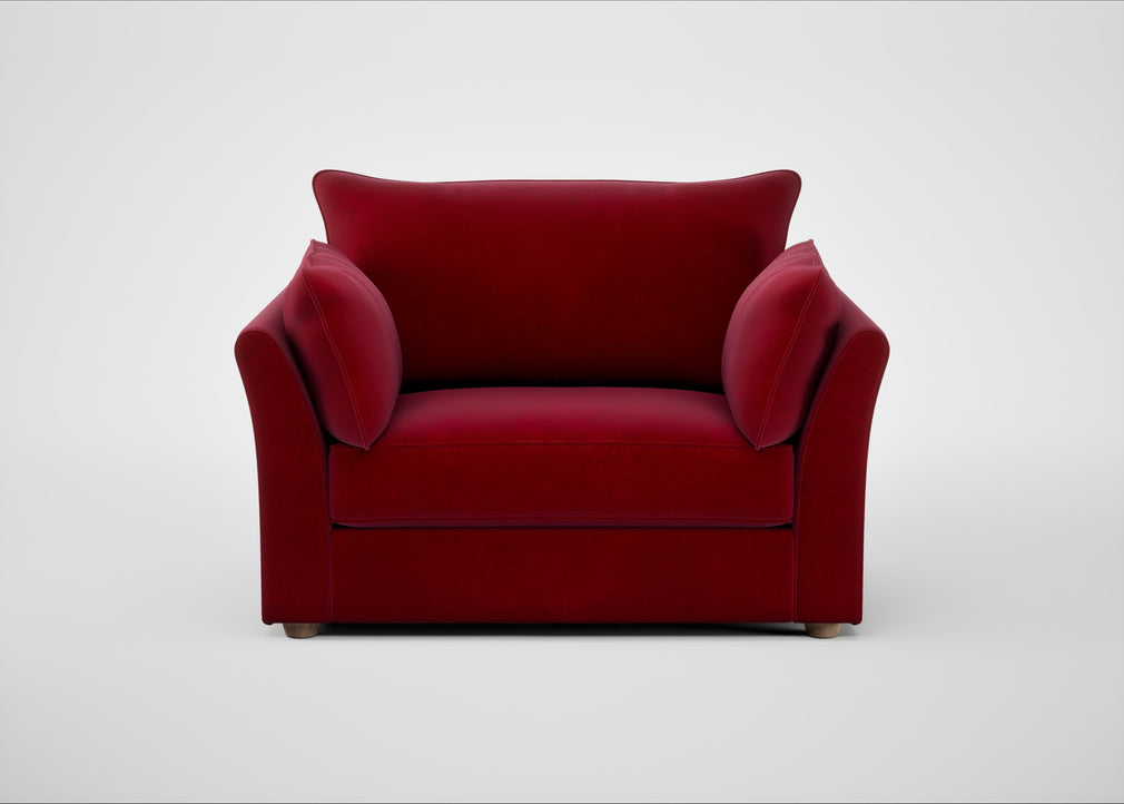 Tailor Loveseat Smart Luxe Velvet Mulberry