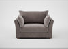 Tailor Loveseat Smart Luxe Velvet Mushroom