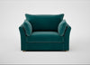 Tailor Loveseat Smart Luxe Velvet Ocean Green