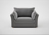 Tailor Loveseat Smart Velvet Mercury