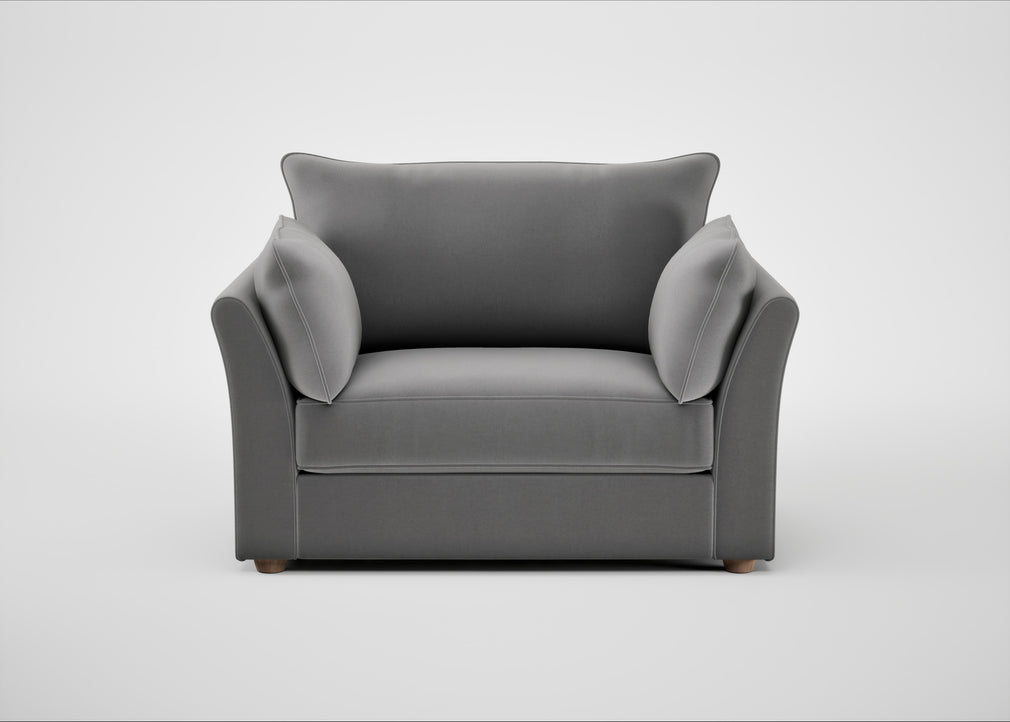 Tailor Loveseat Smart Velvet Mercury