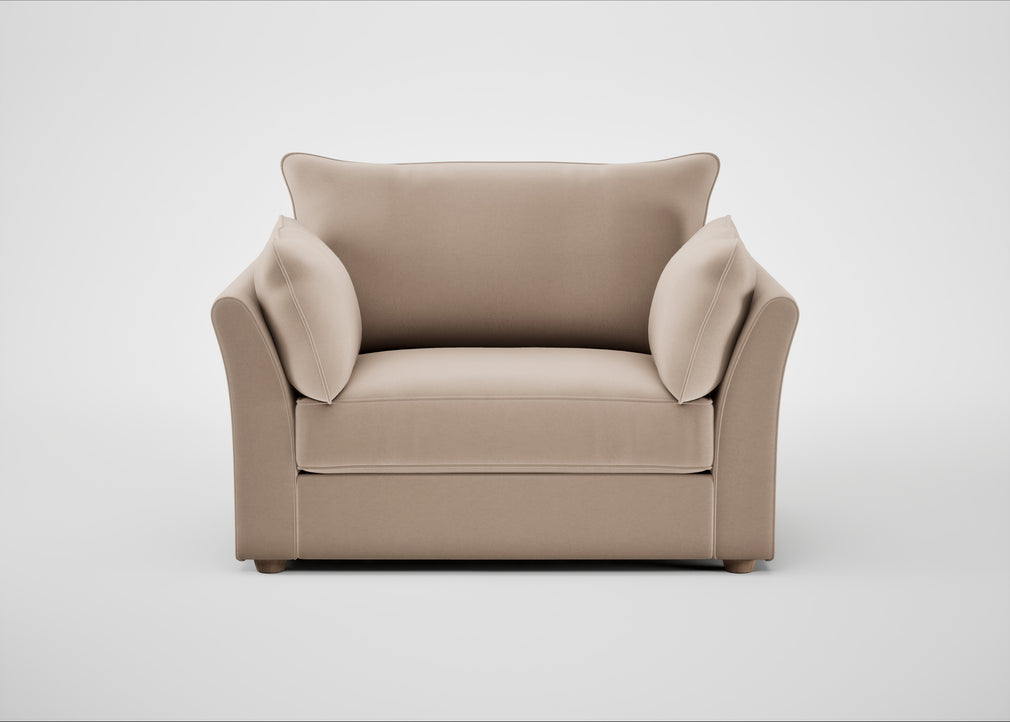 Tailor Loveseat Smart Velvet Pebble