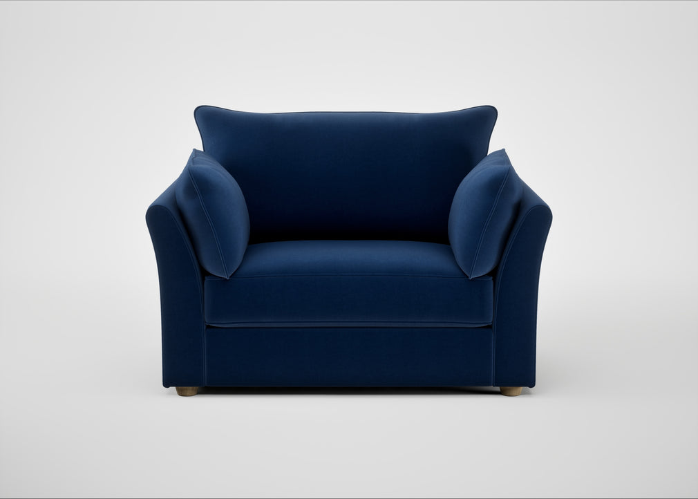 Tailor Loveseat Velvet Midnight