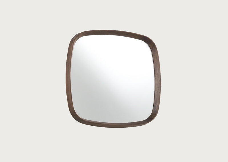 Mix 4 Square Wall Mirror Canaletta Walnut Small
