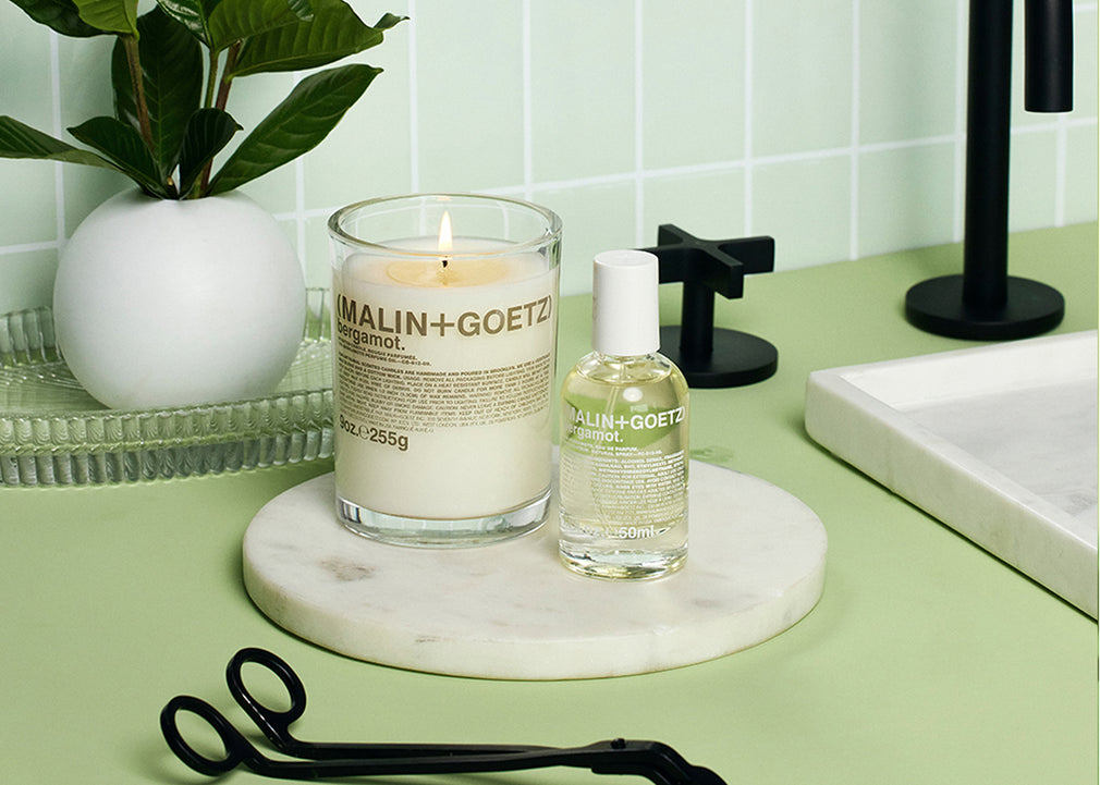 Bergamot Scented Glass Candle