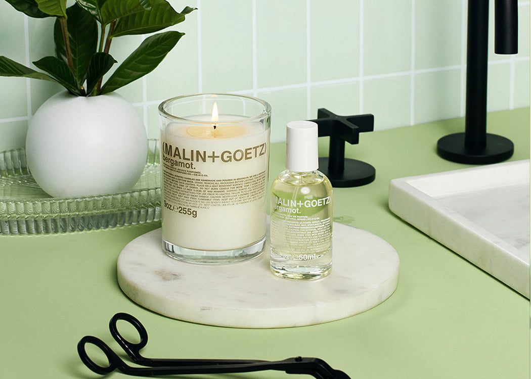 Bergamot Scented Glass Candle