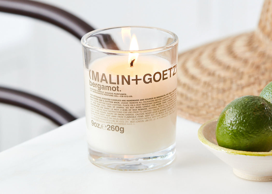 Bergamot Scented Glass Candle